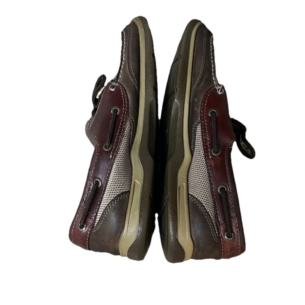 Sperry Top-Sider Brown Leather Boat Shoes Men’s 10.5M Classic Nautical Preppy